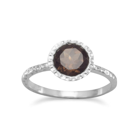 Stackable Smoky Quartz Ring