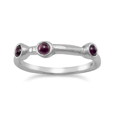 Polished Garnet Ring