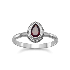 Oxidized Garnet Ring