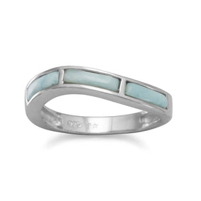 Wavy Larimar Ring