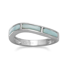 Wavy Larimar Ring