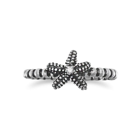 Oxidized Starfish Ring