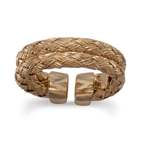 14 Karat Gold Plated Double Woven Band Ring
