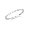 Rhodium Plated Thin CZ Ring