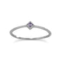 Rhodium Plated Iolite Ring