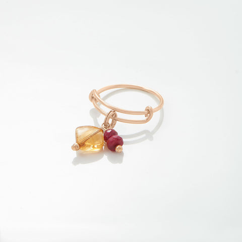 14/20 Gold Filled Citrine Charm - November Birthstone