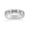 "Love you to the moon and back" Ring