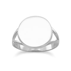 Round Engravable Ring with 