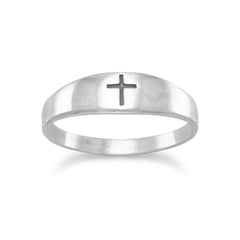 Graduated Band with Oxidized Cross Ring