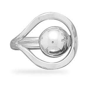 Wrap Design Ring with Silver Bead