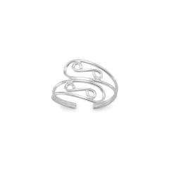 Wrap Design Polished Toe Ring