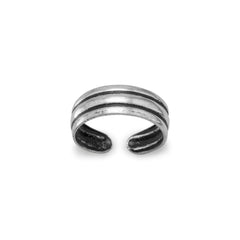 3 Ridge Toe Ring