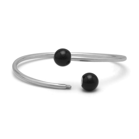 Bangle with Black Onyx Ends