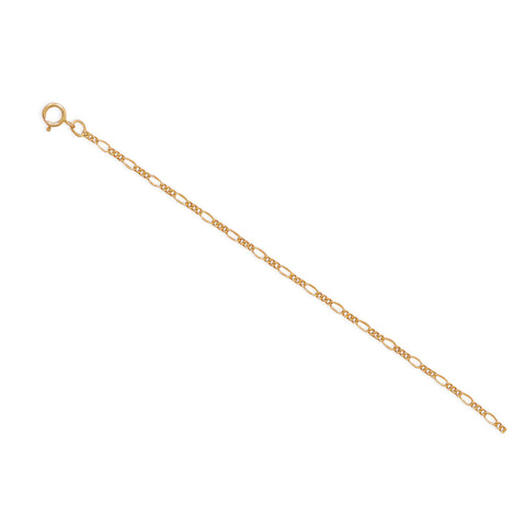 9"+1" 14/20 Gold Filled Figaro Chain Anklet