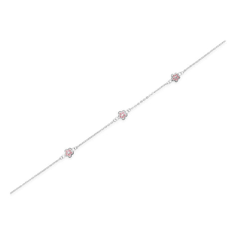 9" + 1" Anklet with Puffed Heart Charm