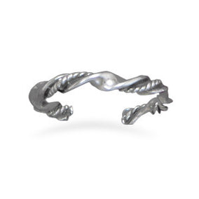 Oxidized Twist Design Toe Ring