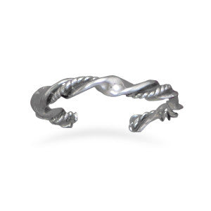 Oxidized Twist Design Toe Ring