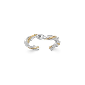 Two Tone Twist Style Toe Ring