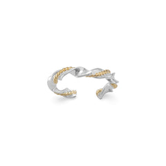 Two Tone Twist Style Toe Ring