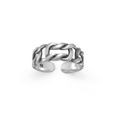 Oxidized Knot Design Toe Ring