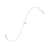 11" + 1" Rhodium Plated Shell Anklet