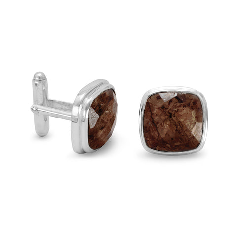 Bronzite Cuff Links