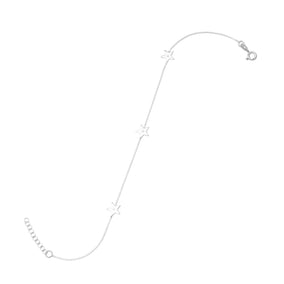 9" + 1" CZ Star Anklet