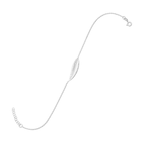 9" + 1" Sideways Feather Anklet