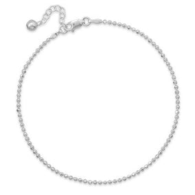 9"+1" Extension Faceted Bead Anklet