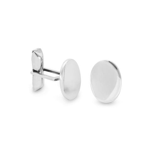 Oval Engravable Cuff Links