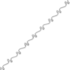 9" Curved Bar with Bead Anklet