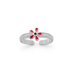 Enamel Flower Toe Ring
