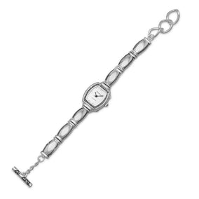 7"+.5" Extension Polished and Oxidized Bead Edge Fashion Watch