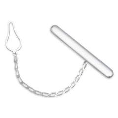 Polished Tie Bar with Chain