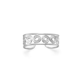 Scroll Design Toe Ring