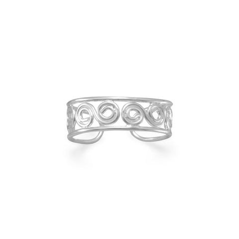 Scroll Design Toe Ring