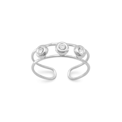 Clear Crystal Toe Ring