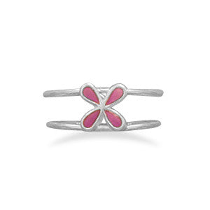 Pink Flower Toe Ring