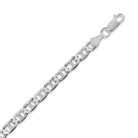 120 Black Rhodium Plated Diamond Cut Marina Chain (5mm)