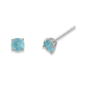 March Birthstone Stud Earrings