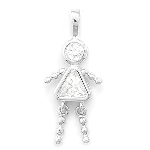 April Birthstone Girl Pendant