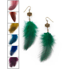 2 Pairs of Assorted Feather Fashion Earrings