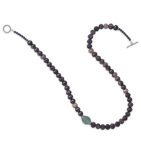 24" Amethyst Toggle Necklace