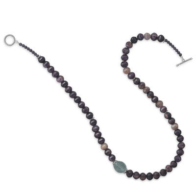 24" Amethyst Toggle Necklace