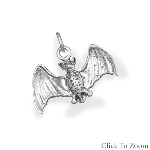 Oxidized Bat Charm