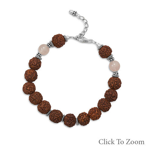 Seed Bead and Rose Quartz Bracelet