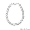 8" 6mm Sterling Silver Bead Bracelet