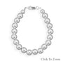 8" 8mm Sterling Silver Bead Bracelet