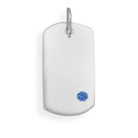 September Birthstone Engravable Pendant