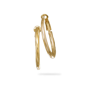 14 Karat Gold Plated Fashion Post Hoop Earrings